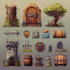 do game UI design and 2d game art design