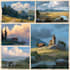illustrate environments, landscapes, board game, concept art