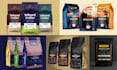 coffee packaging, bag, stand up pouch and tea labels design