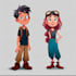 make 2d character design and character sheet