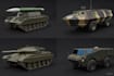 create low poly 3d modeling military vehicle for video games