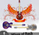 make high resolution skeleton skull rock guitar logo