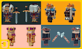 minecraft items weapons and props in blockbench mineacraft model