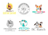 design hand drawn horse silhouettes logo