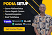 setup your online course website on kajabi thinkific teachable podia learnworlds