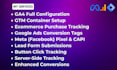 set up ga4 ecommerce and google ads conversion tracking via GTM for squarespace