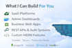 build a full stack web application, custom admin dashboard or saas web app