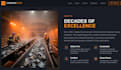 create a clean  mineral mining based frontend website