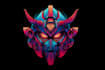 draw a cool typography logo cyberpunk or mecha futuristic