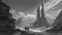 make a sci fi art, concept art, sci fi art illustration