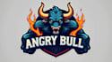 make an amazing angry bull head mascot logo