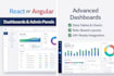 build a modern react or angular dashboard or admin panel