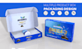 do mailer box packaging design with dieline and 3d mockup
