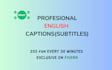 provide accurate professional captions and subtitles