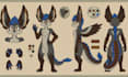 draw furry reference sheet fursona anthro oc character design anime ref sheet