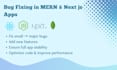 fix bugs and errors in react, node js and next js website