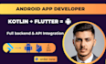 develop android apps with flutter, kotlin and ai integration
