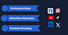 create and setup professional social medi accounts