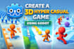 create a custom 3d hyper casual game using godot