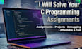 solve c programming assignments, debug and fix errors fast