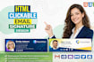 create a HTML email signature clickable