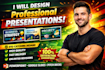 design a modern pitch deck presentation for your startup