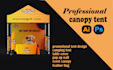 do tent design,table cover, flag, repeat banner, backdrop