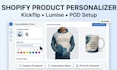 setup zakeke kickflip customily lumise shopify pod 3d product configurator