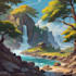 draw cute cartoon illustrations, lofi art, anime, background