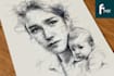 do scribble art, abstract line portrait