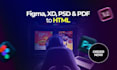 convert figma or psd to responsive html css