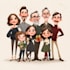 draw a cartoon christmas card