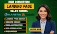 build high converting sales funnel, kajabi funnel, clickfunnels website