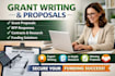 write grants, rfps, proposals, and contracts professionally