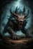 create powerful beast illustration in my style
