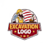 professional excavation and construction logo design