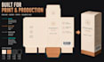 design print ready packaging box label and dieline for your brand