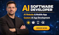 develop ai mobile apps, ai web apps, ai chatbots, and custom ai software