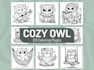 create hand drawn owl king logo