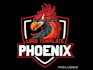 create esport bird phoenix logo