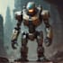 illustrate futuristic and sci fi robot