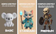 create 3d low poly character modeling, rigging, and animation for game assets