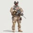 draw 2d game art military, alien character design