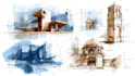 do hand drawn architectural sketches