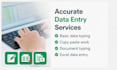 do accurate data entry, typing and copy paste work