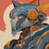 amazing character mecha robot illustration
