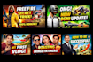 professional youtube thumbnail for gaming or vlog