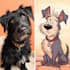pet portrait into cartoon disney