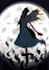 draw an anime fantasy character with simple background