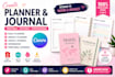 create daily, weekly planner printable journal travel journal workbook canva PDF